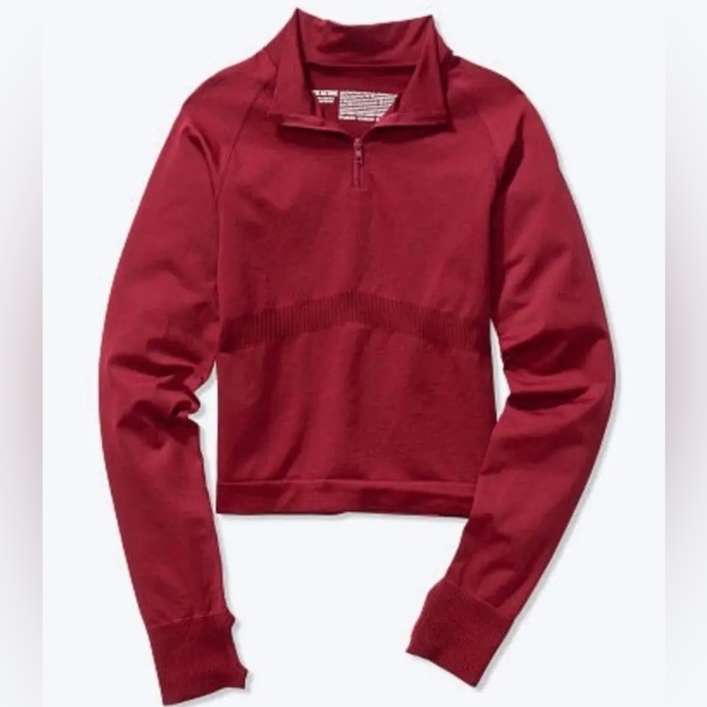 PINK Victoria’s Secret Everyday Seamless Cropped Quarter-Zip - Desire